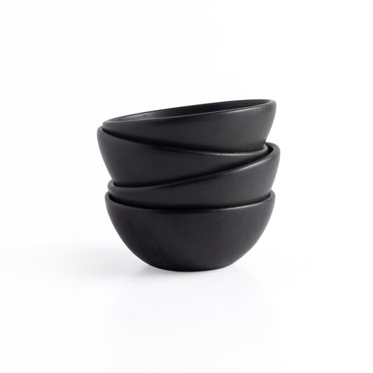 Nelo small bowl, set of 4-matte black