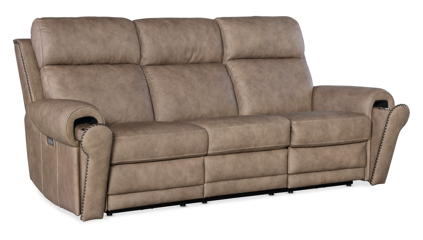 Duncan power sofa w/power headrest & lumbar