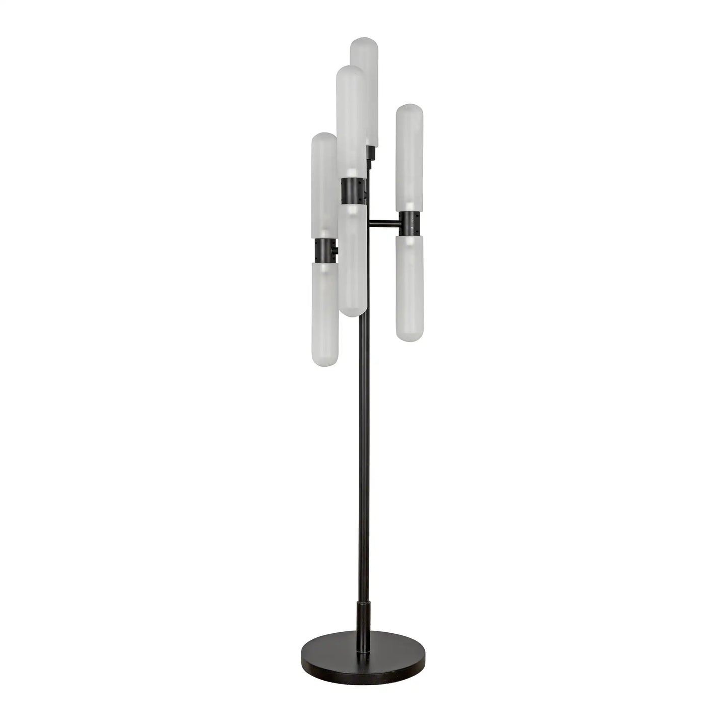 Dominique floor lamp, black metal