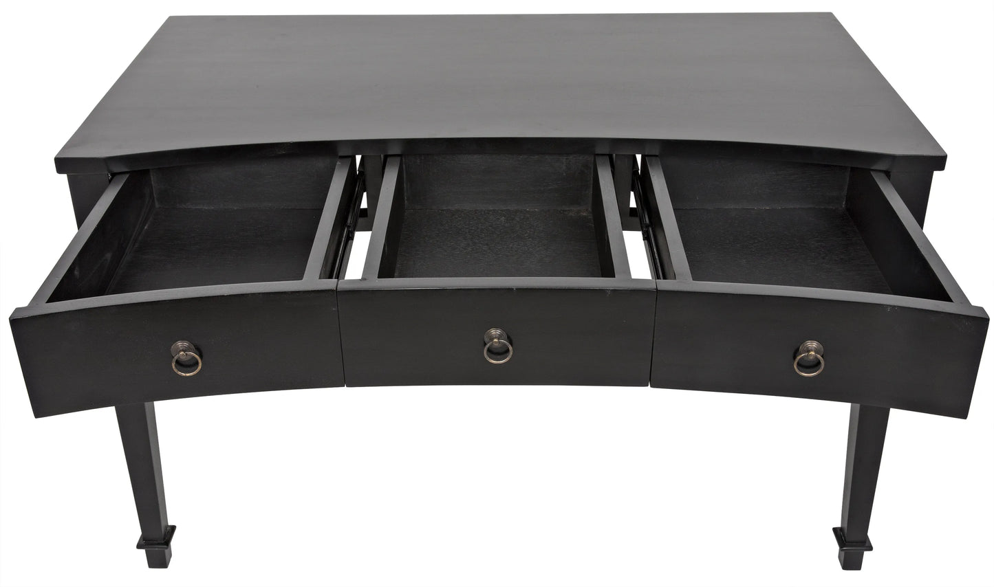 Curba desk, hand rubbed black