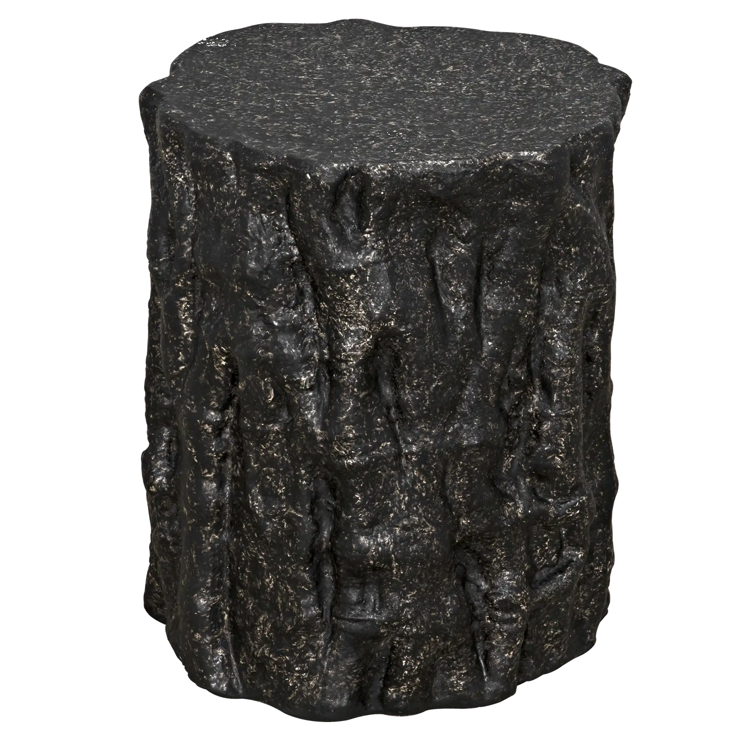 Damono stool/side table, black fiber cement