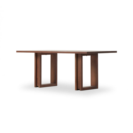 Carmel dining table: brown wash