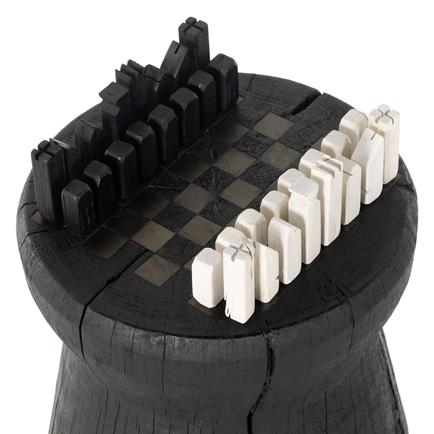 Chess table-carbonized black