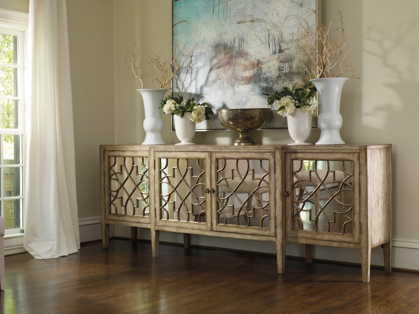 Sanctuary four-door mirrored console - surf-visage