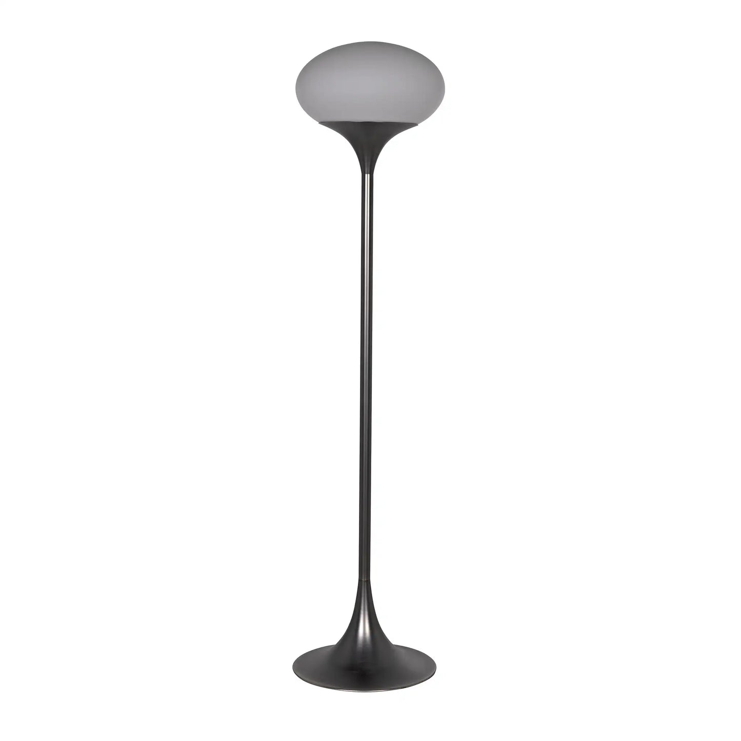 Drop floor lamp, gun metal finish