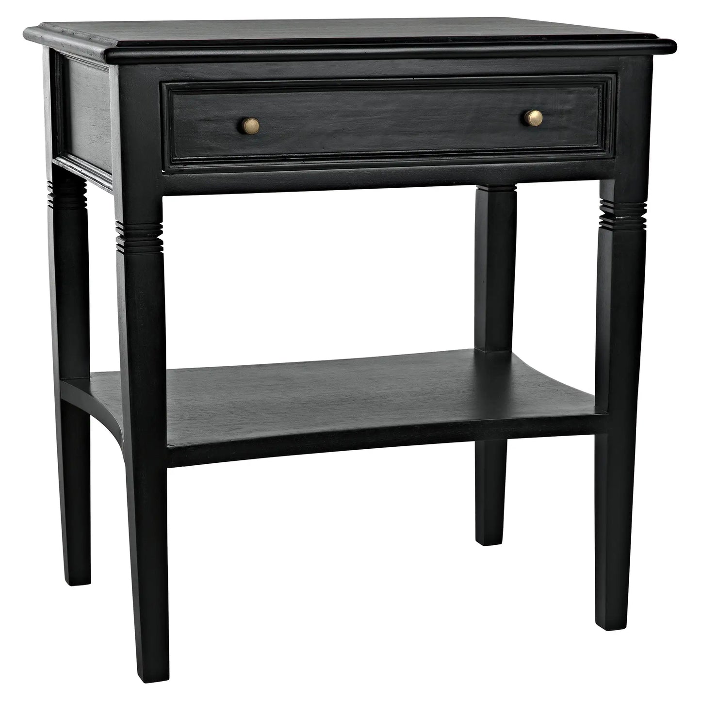 Oxford 1-drawer side table, hand rubbed black