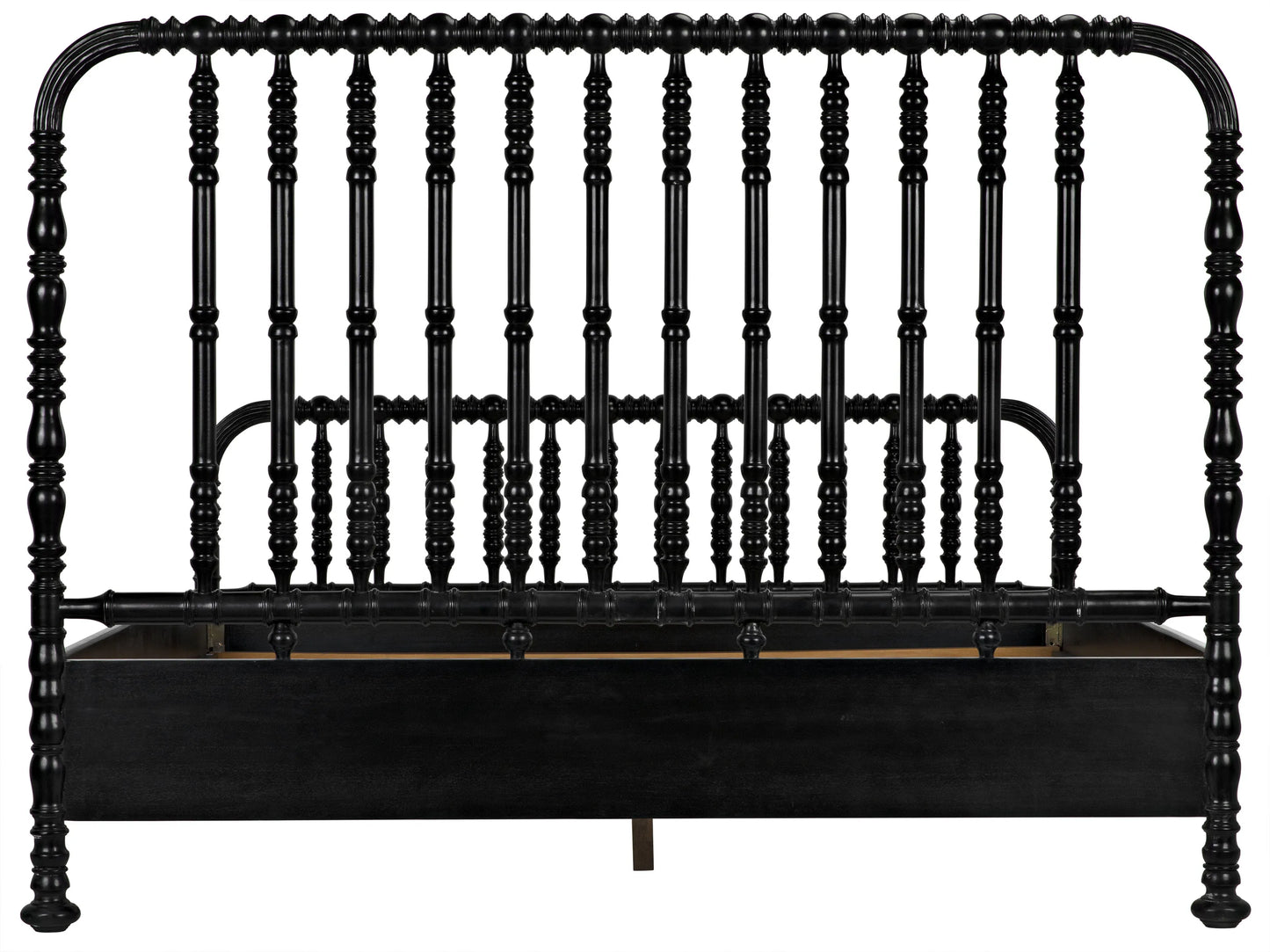 Bachelor bed, eastern king, hand rubbed black