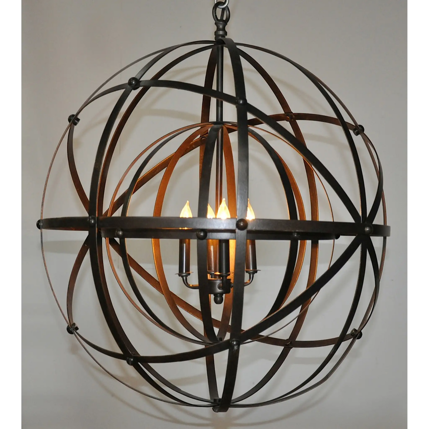 Alchemy chandelier, black metal