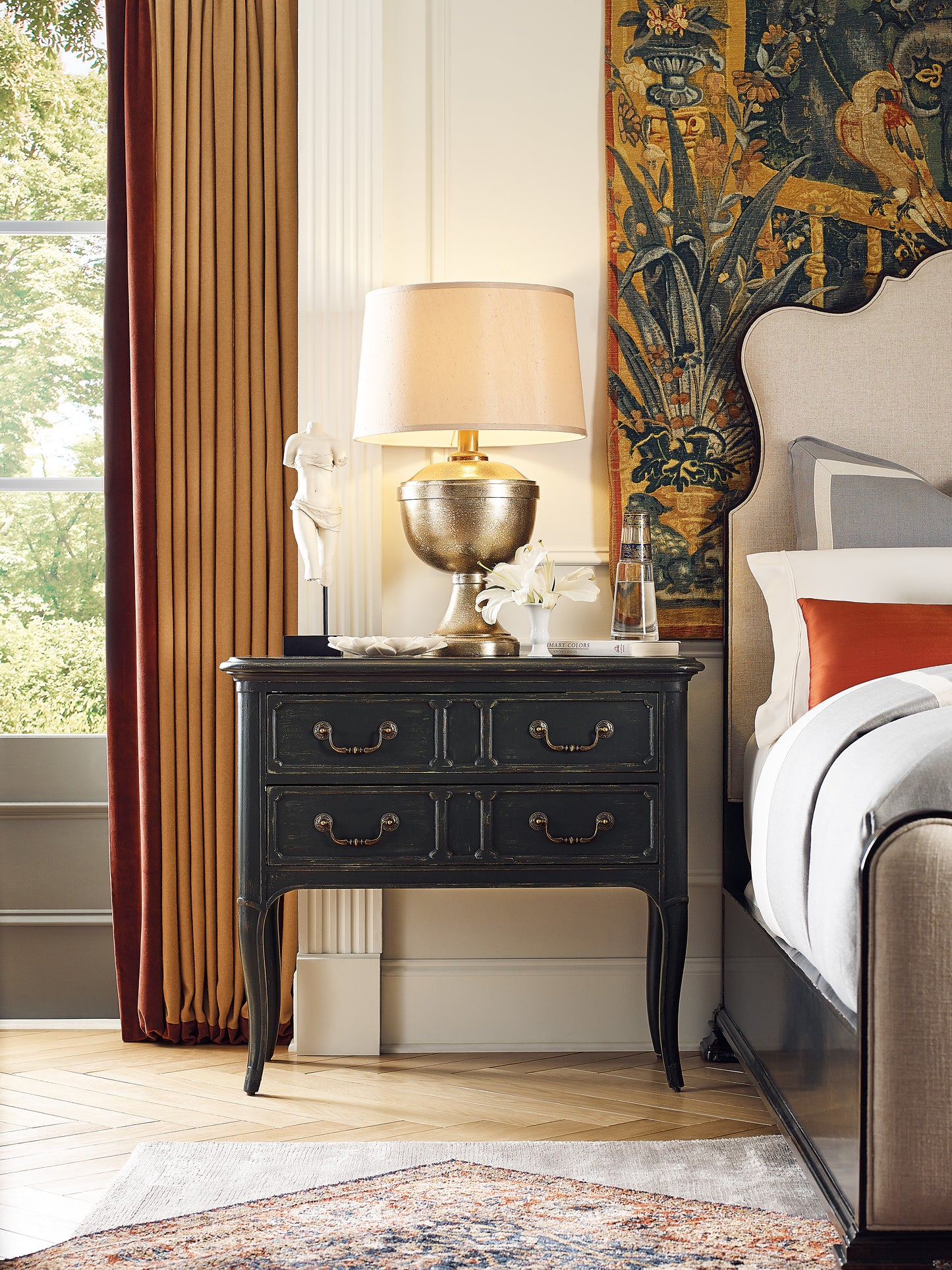 Charleston two-drawer nightstand