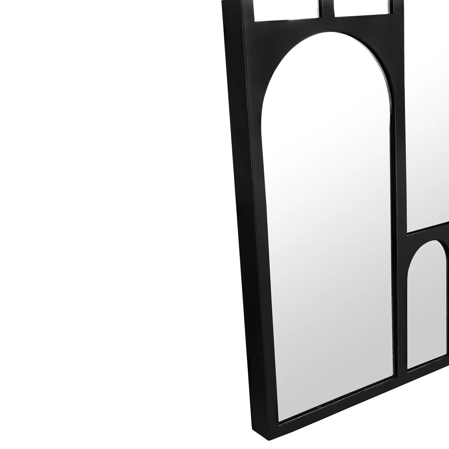 Doorway mirror, black steel