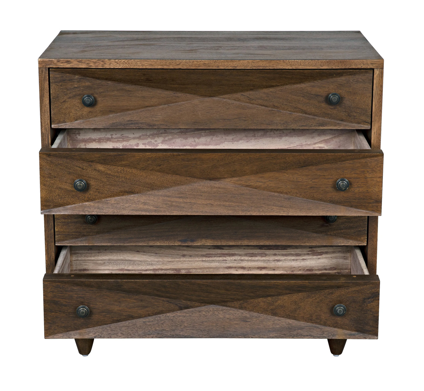 Diamond chest, dark walnut