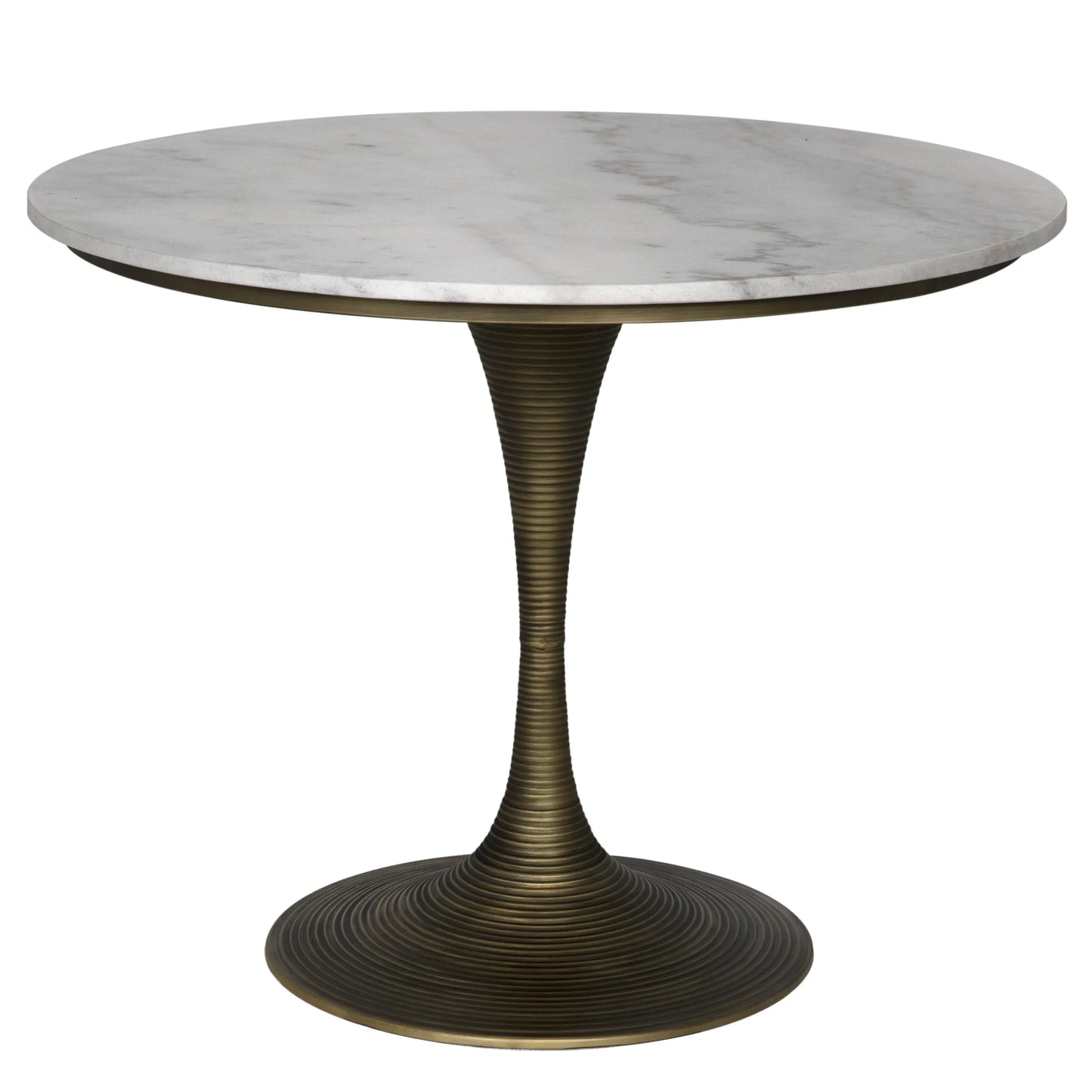 Joni table 36", aged brass finish