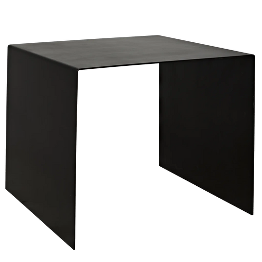 Yves side table, large, black steel