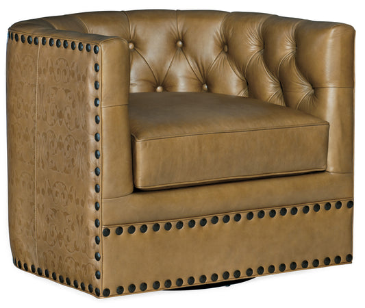 Lennox tufted swivel chair