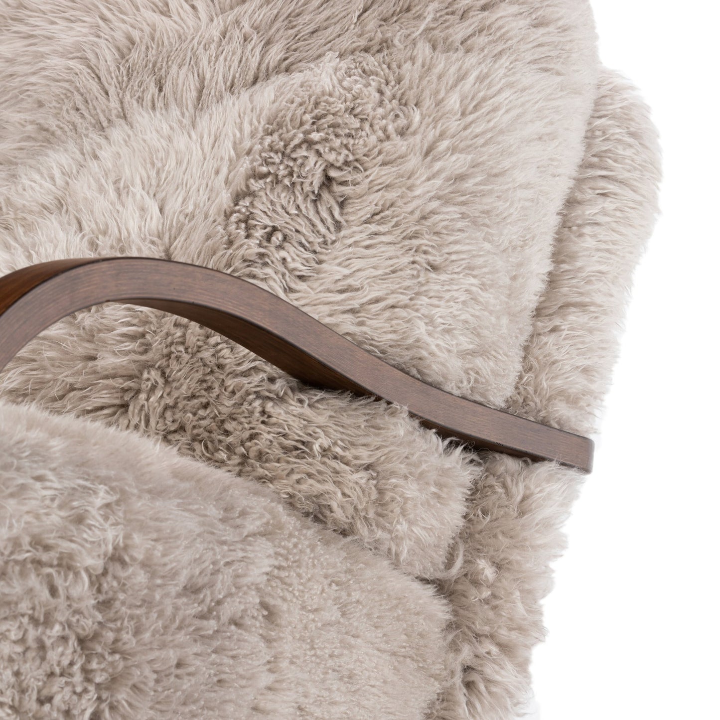 Tobin chair-taupe mongolian fur