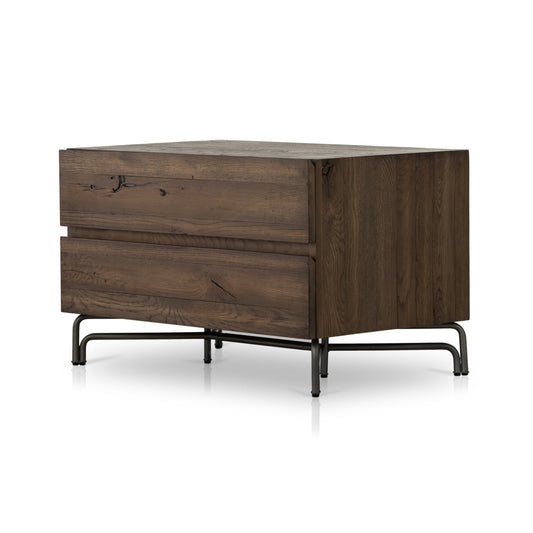 Marion nightstand-rustic fawn veneer