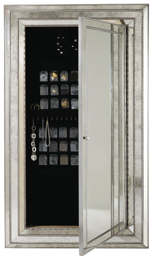 Melange glamour floor mirror w/jewelry armoire storage