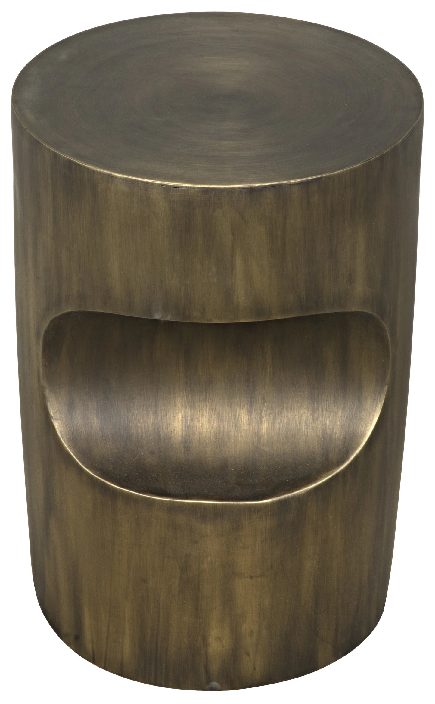 Margo side table, steel with aged brass finish