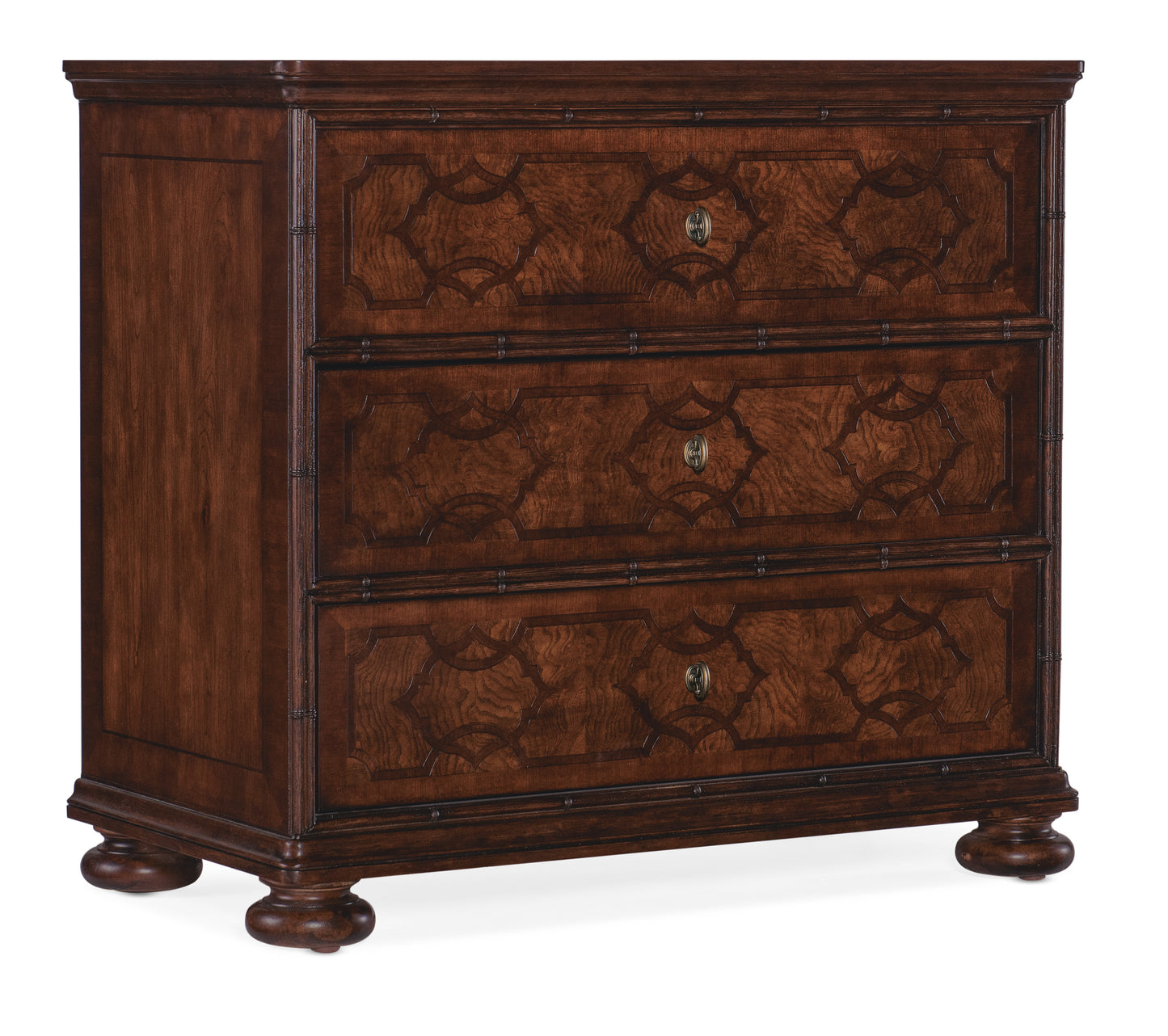 Charleston three-drawer nightstand