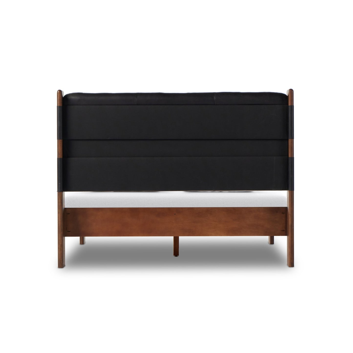 Halston bed: terra brown ash-heirloom black-terra brown ash veneer-king